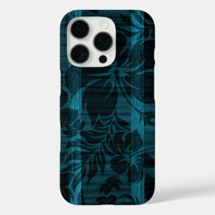 Coque iPhone 16 Pro Keokea Beach Faux Wood Surf en Turquoise
