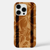 Keokea Beach Hibiscus Faux Wood Surboard