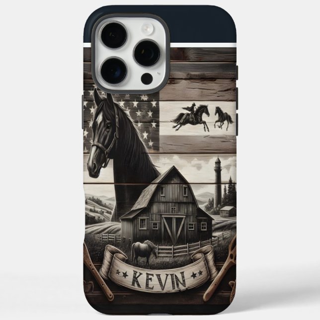 Coques Case-Mate iPhone Kevin's Farm Horse (Verso)