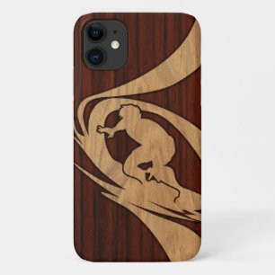 Case-Mate iPhone Case Kewalos Hawaii Surfer Koa Faux Wood