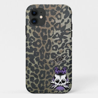 Coque iPhone 11 Khaki Leopard Dokuro-Chan