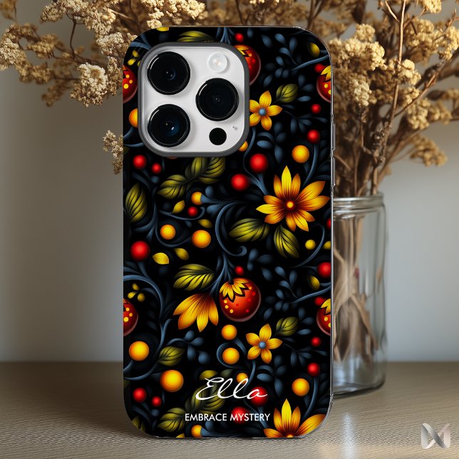Coques Case-Mate iPhone Khokhloma Élégance Florale - Une touche moderne su (Créateur téléchargé)