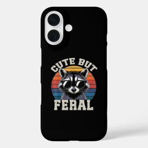 Coque Pour iPhone 16 Kids Racoon Tete mignon mais feral