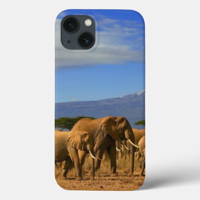 Coques Case-Mate iPhone Kilimandjaro Et Éléphants (Verso)