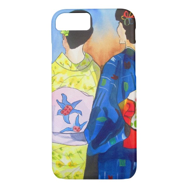 Coques Case-Mate iPhone Kimono de printemps japonais Geisha art (Dos)