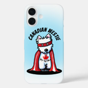 Coque Pour iPhone 16 KiniArt Coque-coque iphone canadien Westie