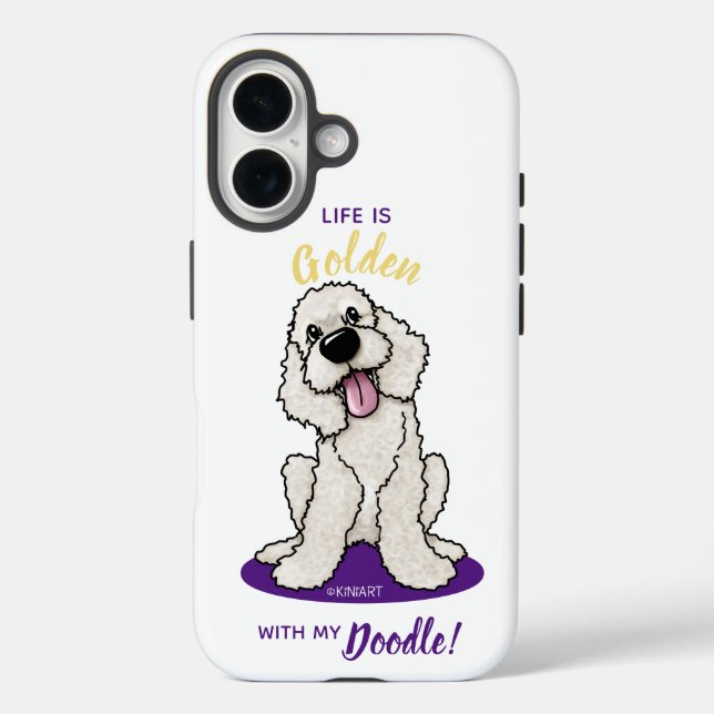 Coques Case-Mate iPhone KiniArt Life is Golden DOODLE (Verso)
