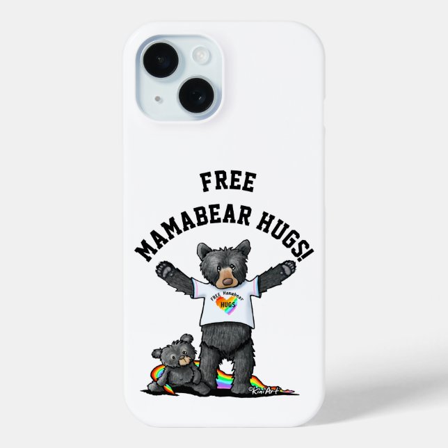 Coques Case-Mate iPhone KiniArt Mamabear Hugs (Verso)