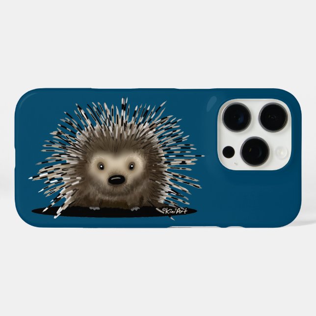 Coques Case-Mate iPhone KiniArt Porcupine (Verso (horizontal))