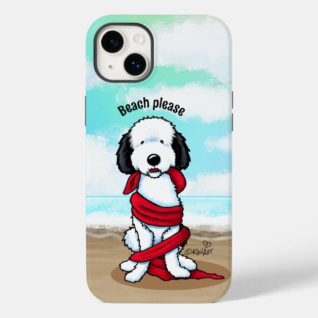 Coques Case-Mate iPhone KiniArt Sheepadoodle (Verso)
