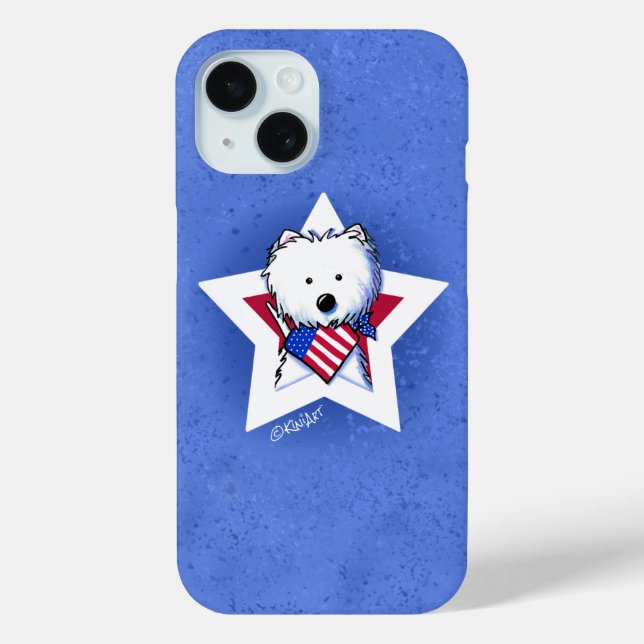 Coques Case-Mate iPhone KiniArt Star Tâché Westie (Verso)