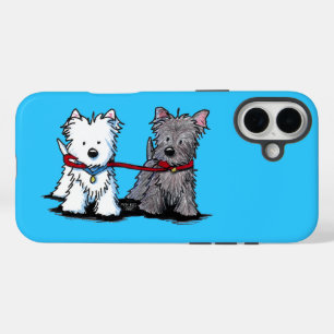 Coque Pour iPhone 16 Plus KiniArt Terrier Walkers