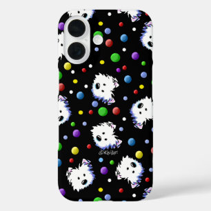 Coque Pour iPhone 16 KiniArt Westie Polka Dot