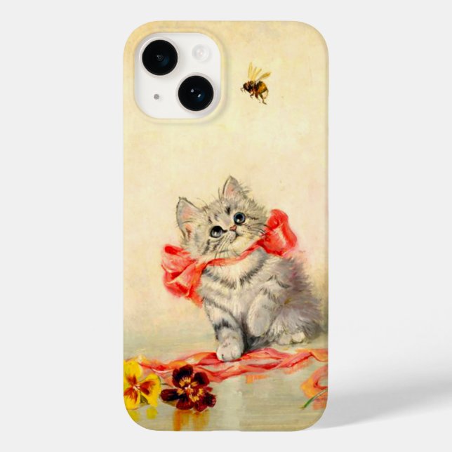Coques Case-Mate iPhone Kitten avec ruban rouge (Verso)