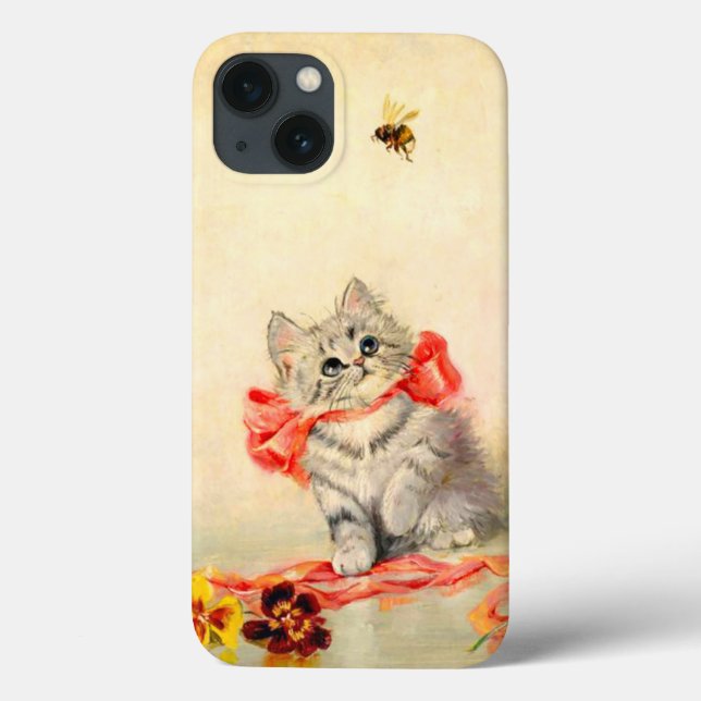 Coques Case-Mate iPhone Kitten avec ruban rouge (Verso)