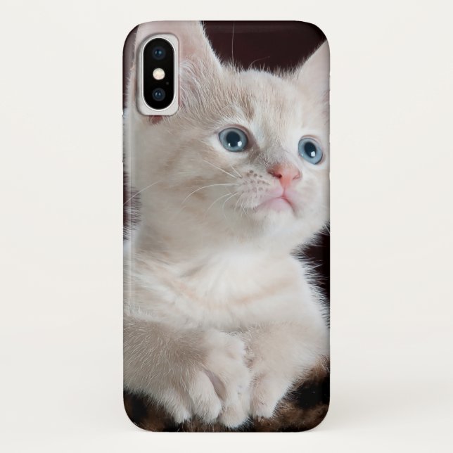 Coques Case-Mate iPhone Kitten blanc vulnérable (Dos)