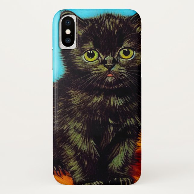 Coques Case-Mate iPhone Kitten Boudeur de Style Van Gogh (Dos)