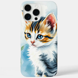 Coque iPhone 16 Pro Max Kitten dans un jardin fleuri