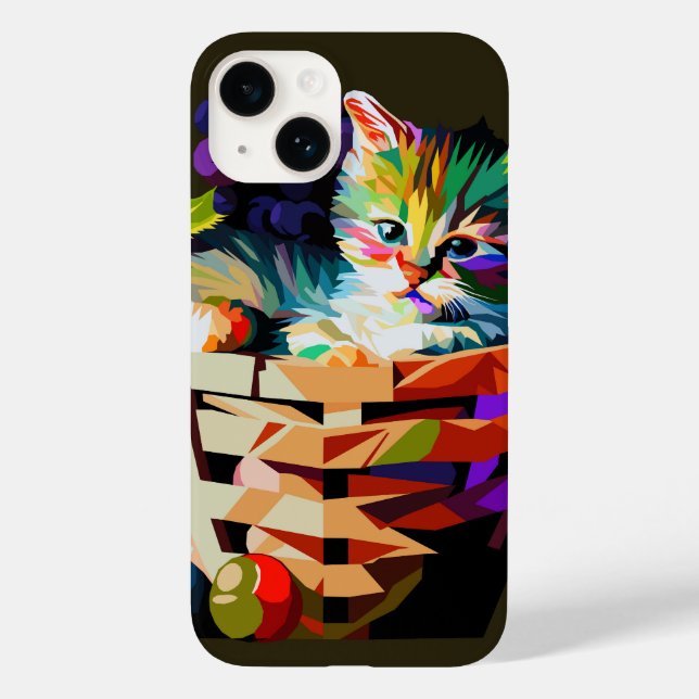 Coques Case-Mate iPhone Kitten dans une corbeille de fruits (Verso)