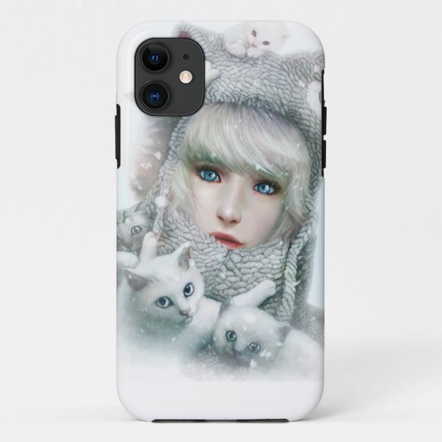 Coques Case-Mate iPhone Kitten Winter (Dos)