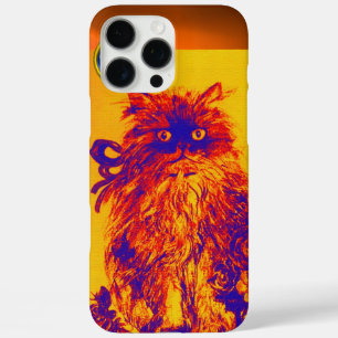 Coques iPhone 16 Pro Max KITTY CAT, KITTEN JAUNE BLEU ROSES Gem Monogramme