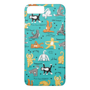 Case-Mate iPhone Case Kitty Chat Yoga Poses Turquoise Turquoise bleu jau