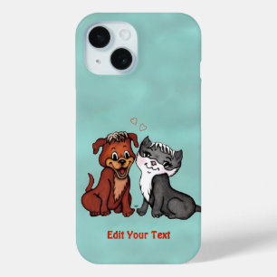 Coque Case-Mate iPhone Kitty et Puppy , Modifiez votre texte