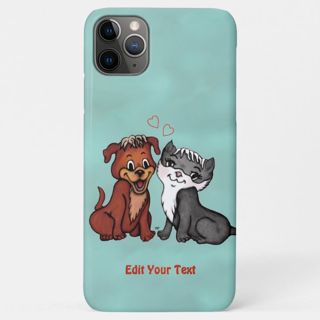 Coques Case-Mate iPhone Kitty et Puppy, modifiez votre texte (Dos)