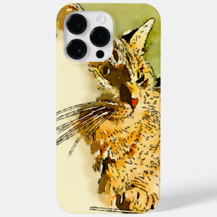 Coque Pour Pour iPhone 14 Pro Max Kitty Whiskers Coeur Nez Aquarelle