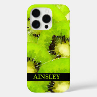 Coque iPhone 16 Pro Kiwi | Aquarelle photo de fruits