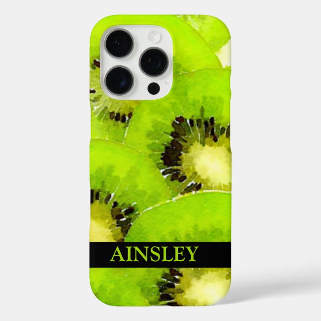 Coques Case-Mate iPhone Kiwi | Aquarelle photo de fruits (Verso)