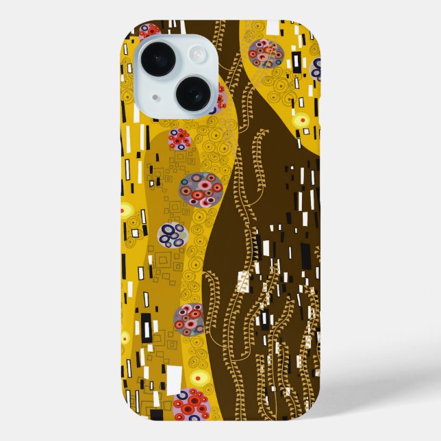 Coques Case-Mate iPhone Klimt Inspiré Or Motif Art Nouveau Le Baiser (Verso)