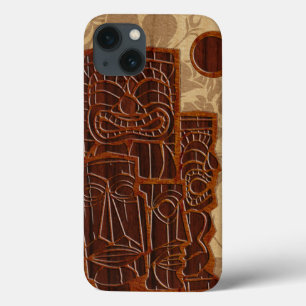 iPhone 13 Coque Koa Wood Tiki Sun Surfboard iPad Mini Retina