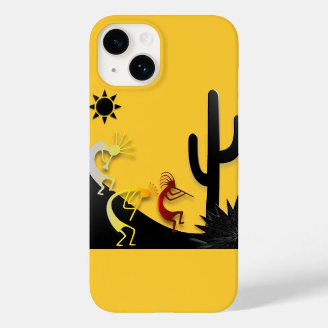 Coques Case-Mate iPhone Kokopelli sur la route sous le soleil (Verso)