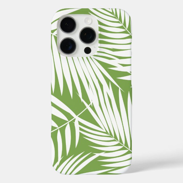 Coques Case-Mate iPhone Kona Palms Hawaiian Leaf Tropical Green (Verso)