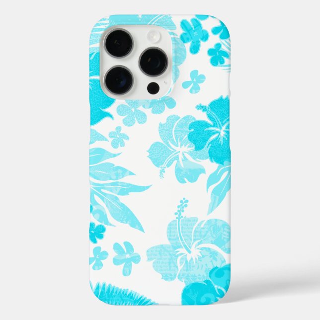 Coques Case-Mate iPhone Kona Times Hibiscus Hawaiian Ingénieur Aqua (Verso)