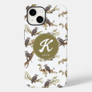 Coque Case-Mate iPhone Kookaburra Australian Eucalyptus Monogramme riant