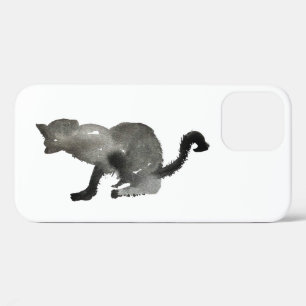 Case-Mate iPhone Case Kool noir aquarelle chaton