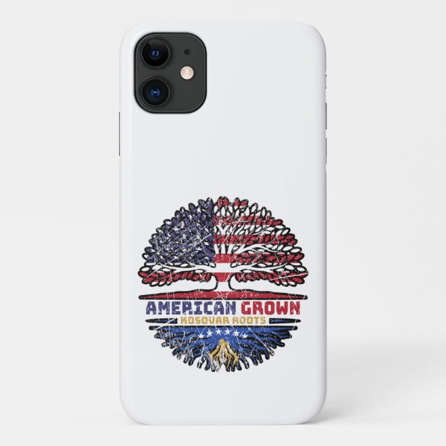 Coques Case-Mate iPhone Kosovo Kosovar American USA Tree Roots Flag (Dos)