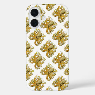 Coques iPhone 16 Kraken vintage, Pieuvre Gamochonia, Ernst Haeckel