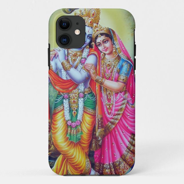 Coques Case-Mate iPhone Krishna et Radha, couverture divine de téléphone (Dos)