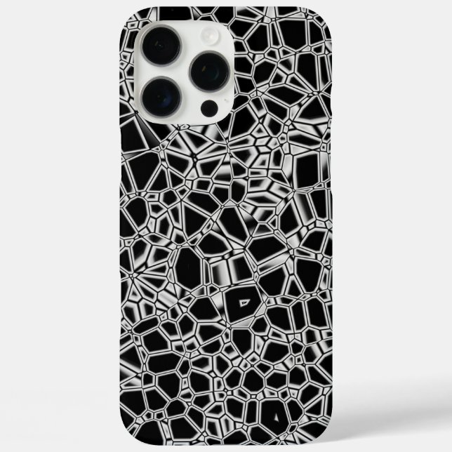 Coques Case-Mate iPhone Kryptonite noir blanc abstrait (Verso)