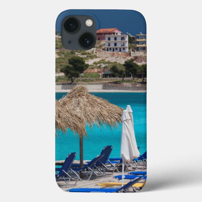 Coques Case-Mate iPhone Ksamil, bord de mer de la ville (Verso)