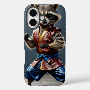 Coque Pour iPhone 16 Kung fu Raccoon
