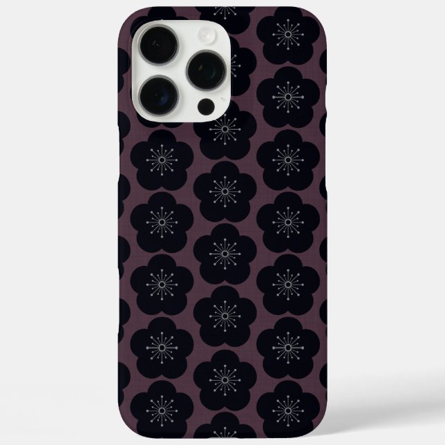 Coques Case-Mate iPhone KURO UME - Seamless - Bordeaux (Verso)