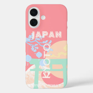 Coque Pour iPhone 16 Kyoto Japan Pastel Travel Art