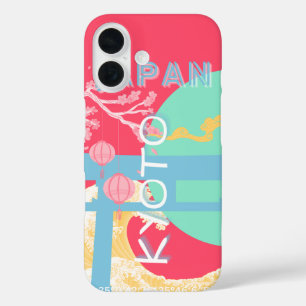Coque Pour iPhone 16 Kyoto Japon Retro Travel Art