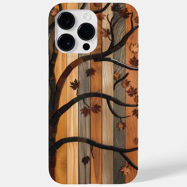 Coques Case-Mate iPhone L’art de la nature : Arbre en bois Mosaïque Téléph (Verso)