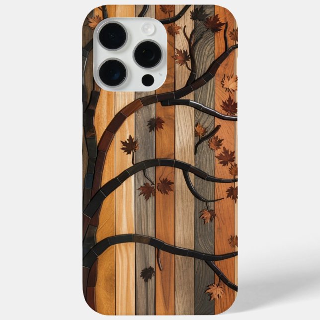 Coques Case-Mate iPhone L’art de la nature : Arbre en bois Mosaïque Téléph (Verso)