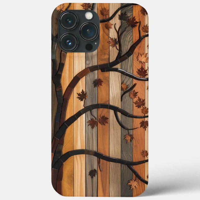 Coques Case-Mate iPhone L’art de la nature : Arbre en bois Mosaïque Téléph (Verso)